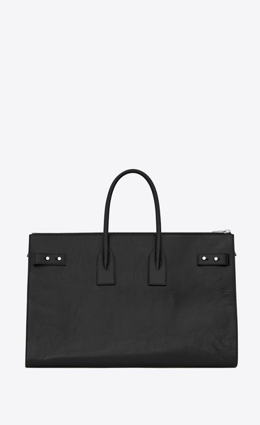 SAINT LAURENT Sac De Jour Supple Woman sac de jour souple 36h duffle bag in black moroder leather b_V4